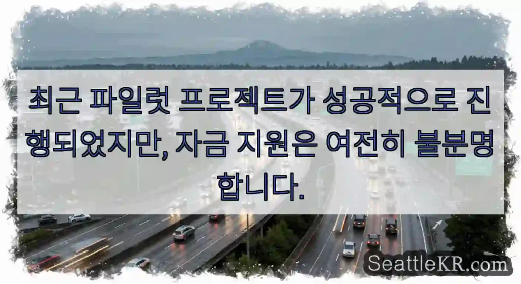 최근 파일럿 프로젝트가 성공적으로 진행되었지만, 자금 지원은 여전히 불분명합니다.