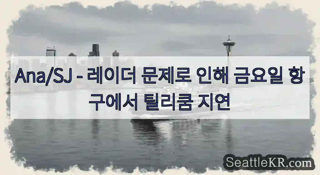 Ana/SJ - 레이더 문제로 인해 금요일 항구에서 틸리쿰 지연