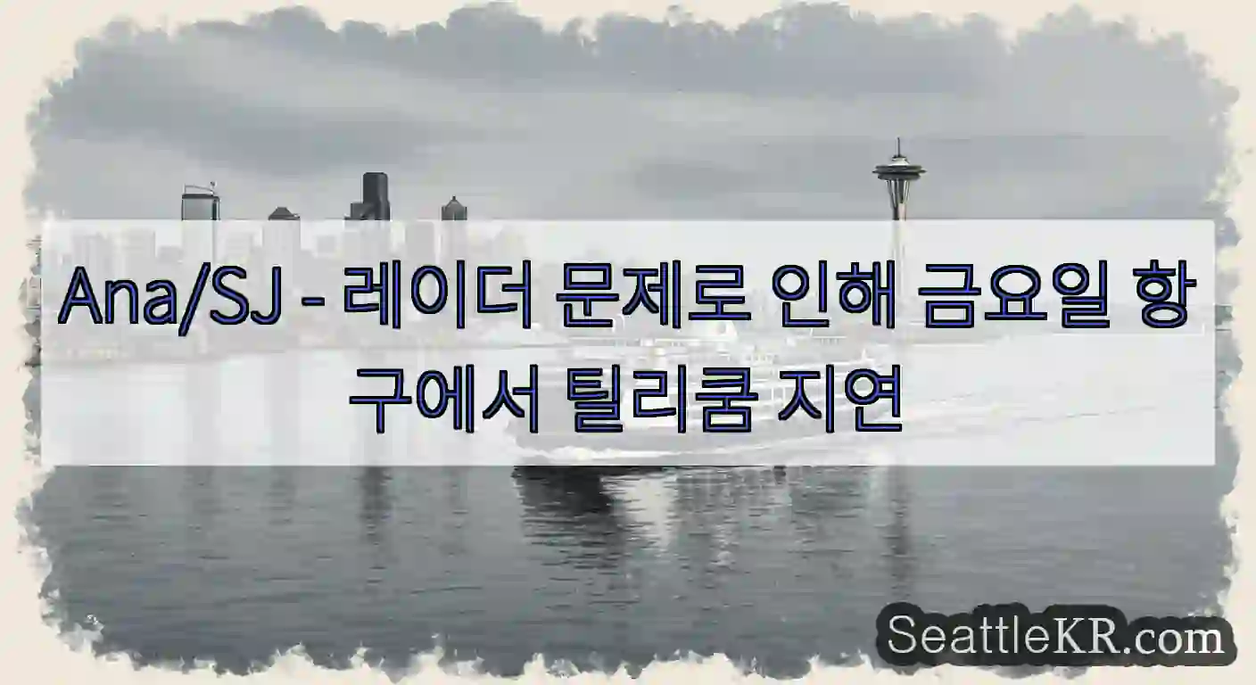 Ana/SJ - 레이더 문제로 인해 금요일 항구에서 틸리쿰 지연