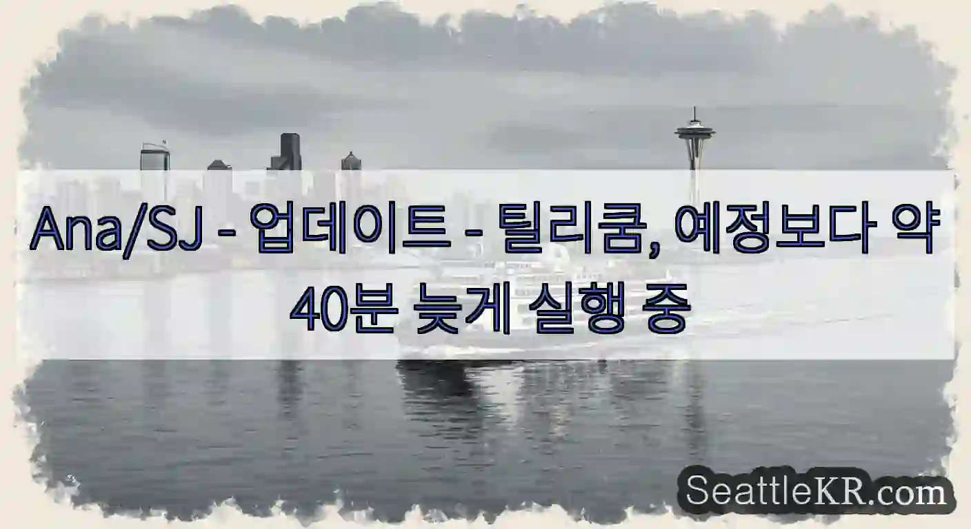 Ana/SJ - 업데이트 - 틸리쿰, 예정보다 약 40분 늦게 실행 중