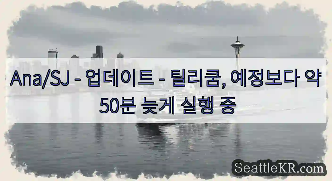 Ana/SJ - 업데이트 - 틸리쿰, 예정보다 약 50분 늦게 실행 중