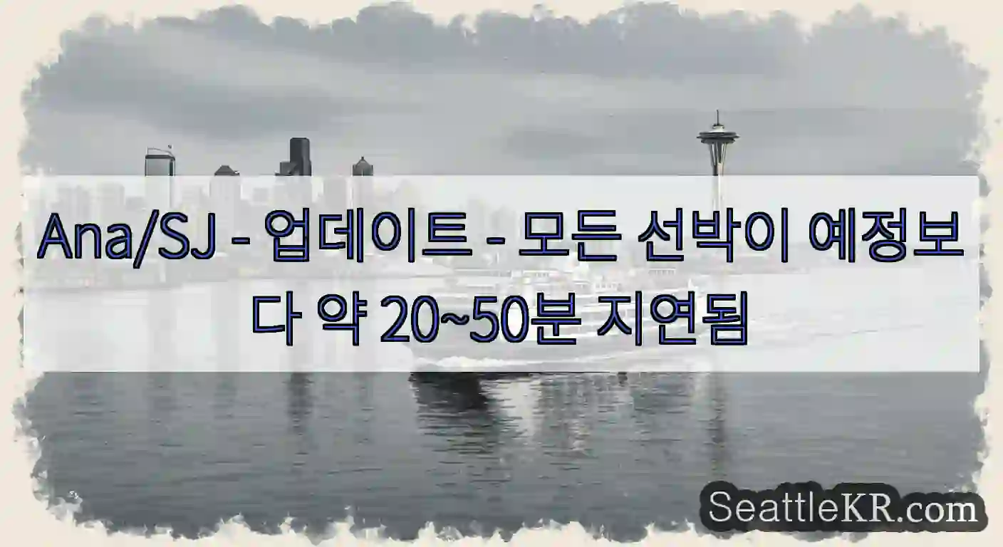 Ana/SJ - 업데이트 - 모든 선박이 예정보다 약 20~50분 지연됨