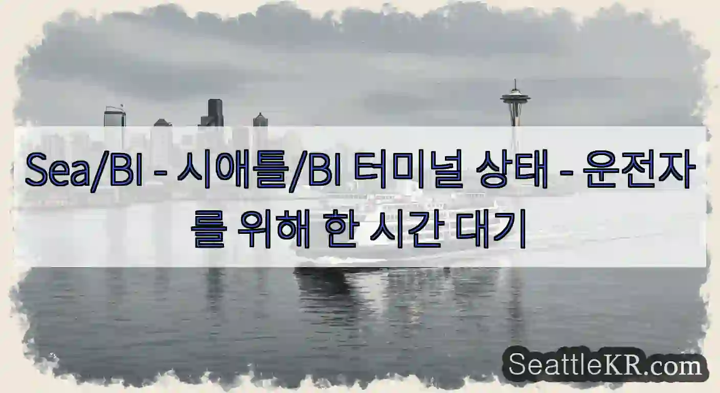 Sea/BI - 시애틀/BI 터미널 상태 - 운전자를 위해 한 시간 대기