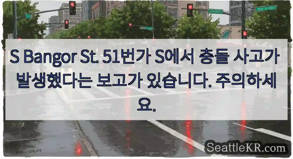 S Bangor St. 51번가 S에서 충돌 사고가 발생했다는 보고가 있습니다.