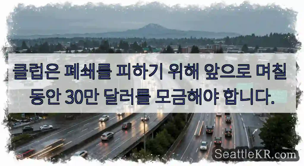 클럽은 폐쇄를 피하기 위해 앞으로 며칠 동안 30만 달러를 모금해야 합니다.