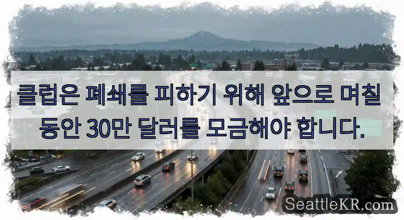 클럽은 폐쇄를 피하기 위해 앞으로 며칠 동안 30만 달러를 모금해야 합니다.