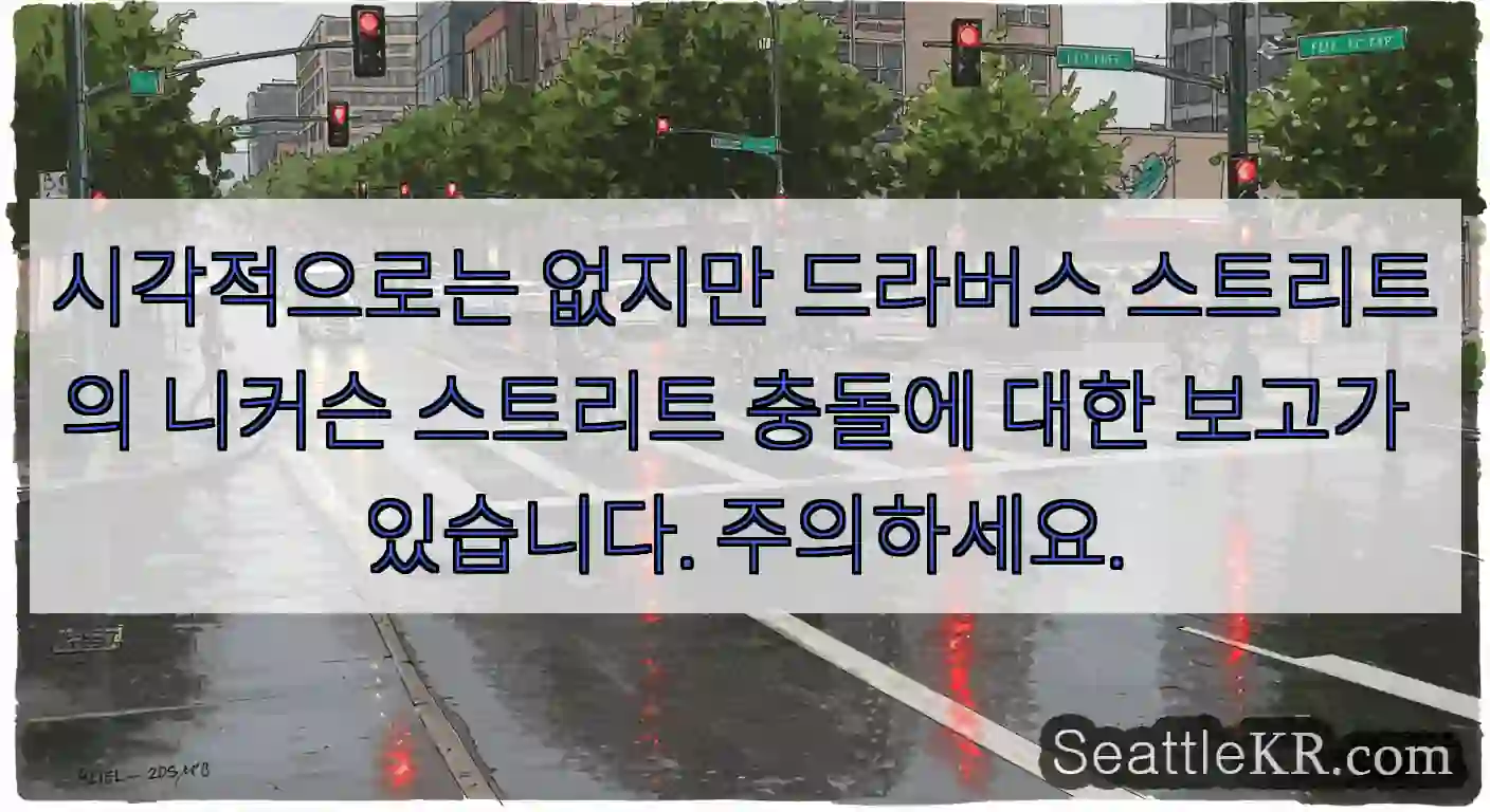 시각적으로는 없지만 드라버스 스트리트의 니커슨 스트리트 충돌에 대한 보고가 있습니다.