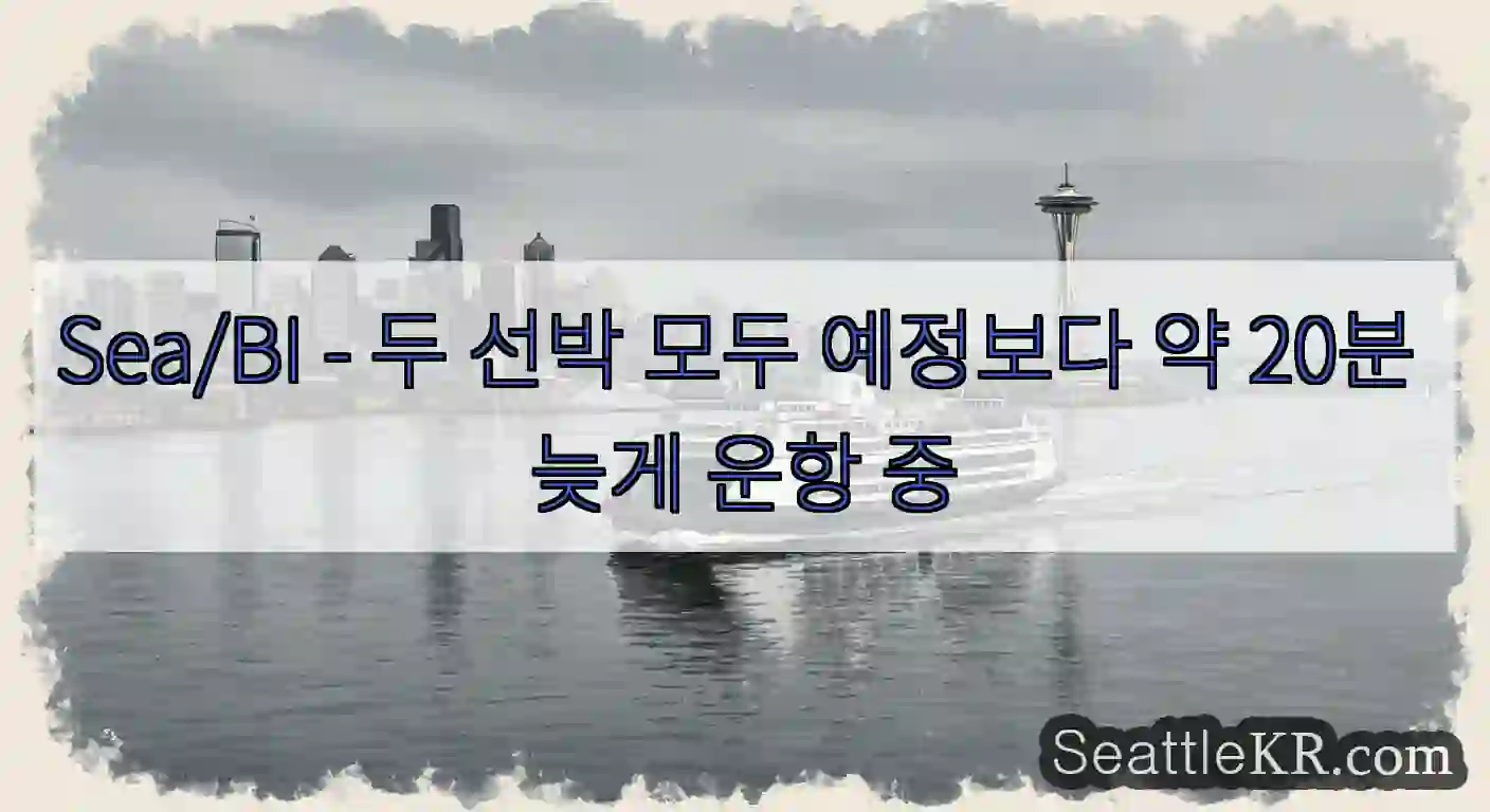 Sea/BI - 두 선박 모두 예정보다 약 20분 늦게 운항 중