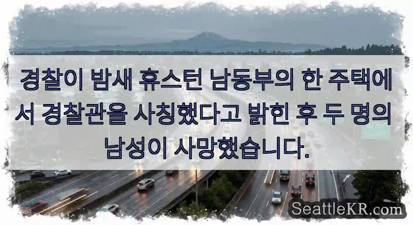 경찰이 밤새 휴스턴 남동부의 한 주택에서 경찰관을 사칭했다고 밝힌 후 두 명의 남성이