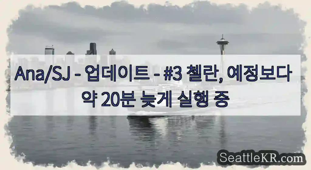 Ana/SJ - 업데이트 - #3 첼란, 예정보다 약 20분 늦게 실행 중