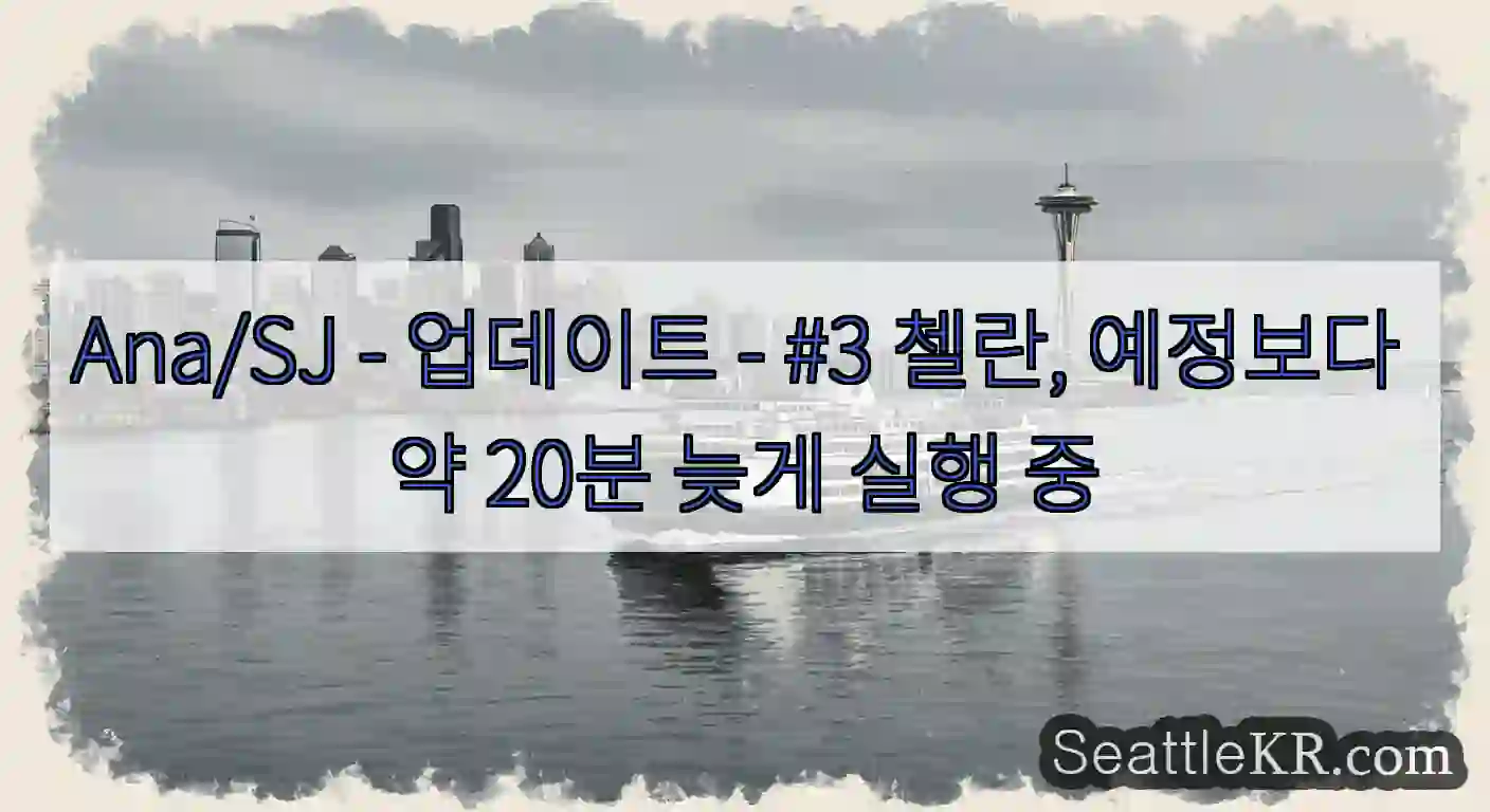 Ana/SJ - 업데이트 - #3 첼란, 예정보다 약 20분 늦게 실행 중