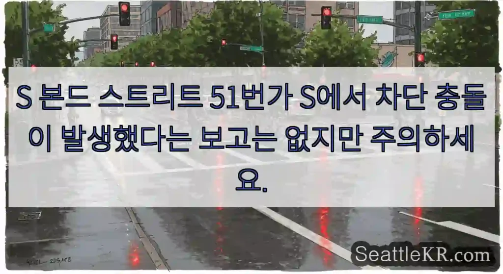 S 본드 스트리트 51번가 S에서 차단 충돌이 발생했다는 보고는 없지만 주의하세요.