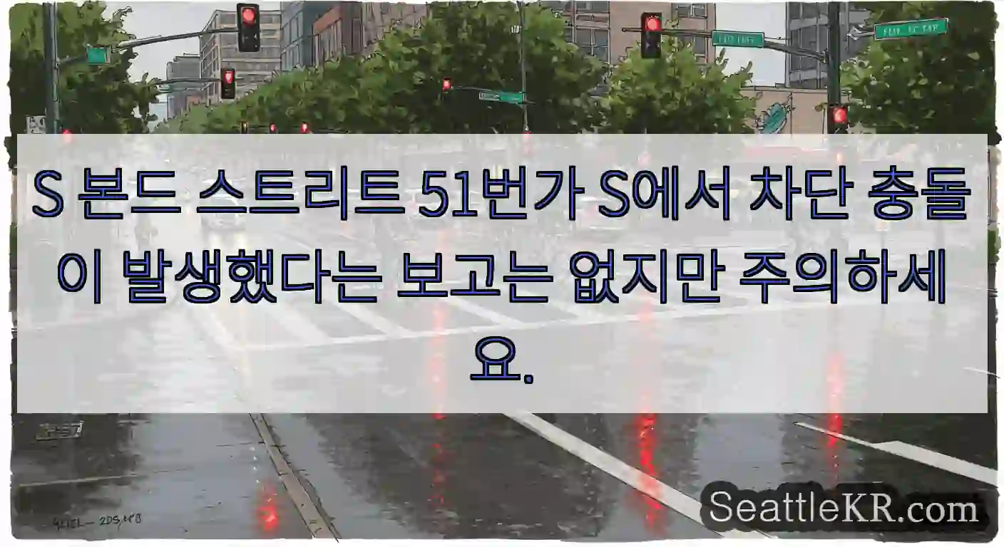 S 본드 스트리트 51번가 S에서 차단 충돌이 발생했다는 보고는 없지만 주의하세요.