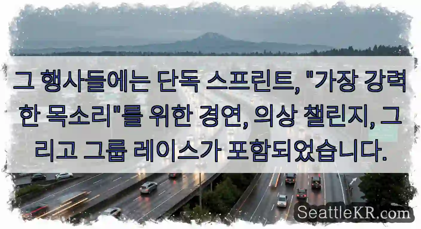 그 행사들에는 단독 스프린트, 
