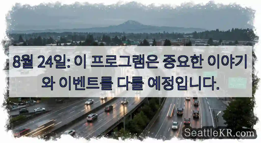 8월 24일: 이 프로그램은 중요한 이야기와 이벤트를 다룰 예정입니다.