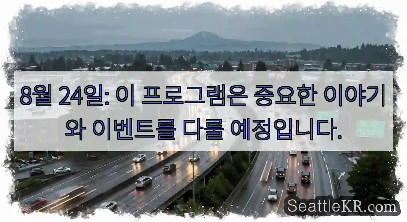 8월 24일: 이 프로그램은 중요한 이야기와 이벤트를 다룰 예정입니다.