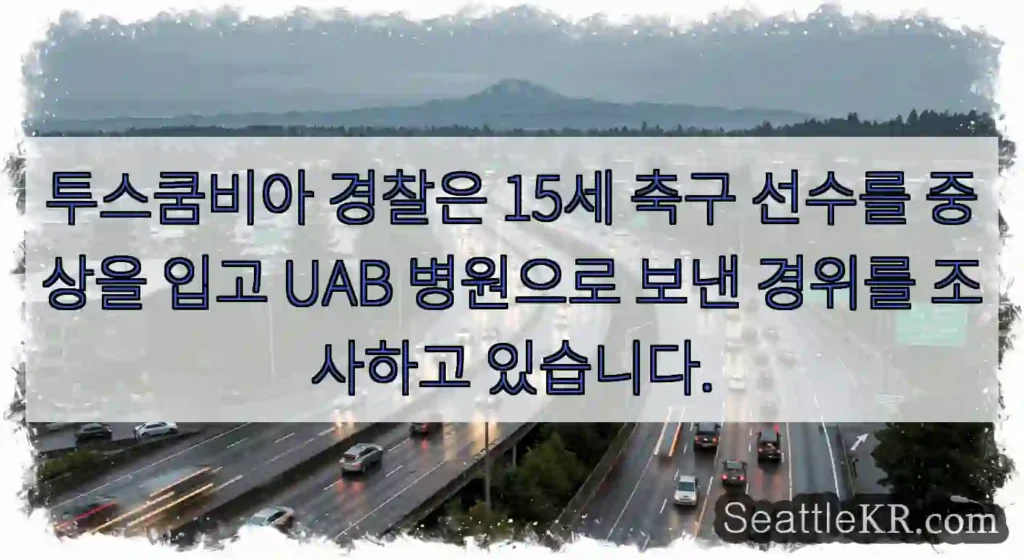 투스쿰비아 경찰은 15세 축구 선수를 중상을 입고 UAB 병원으로 보낸 경위를 조사하고