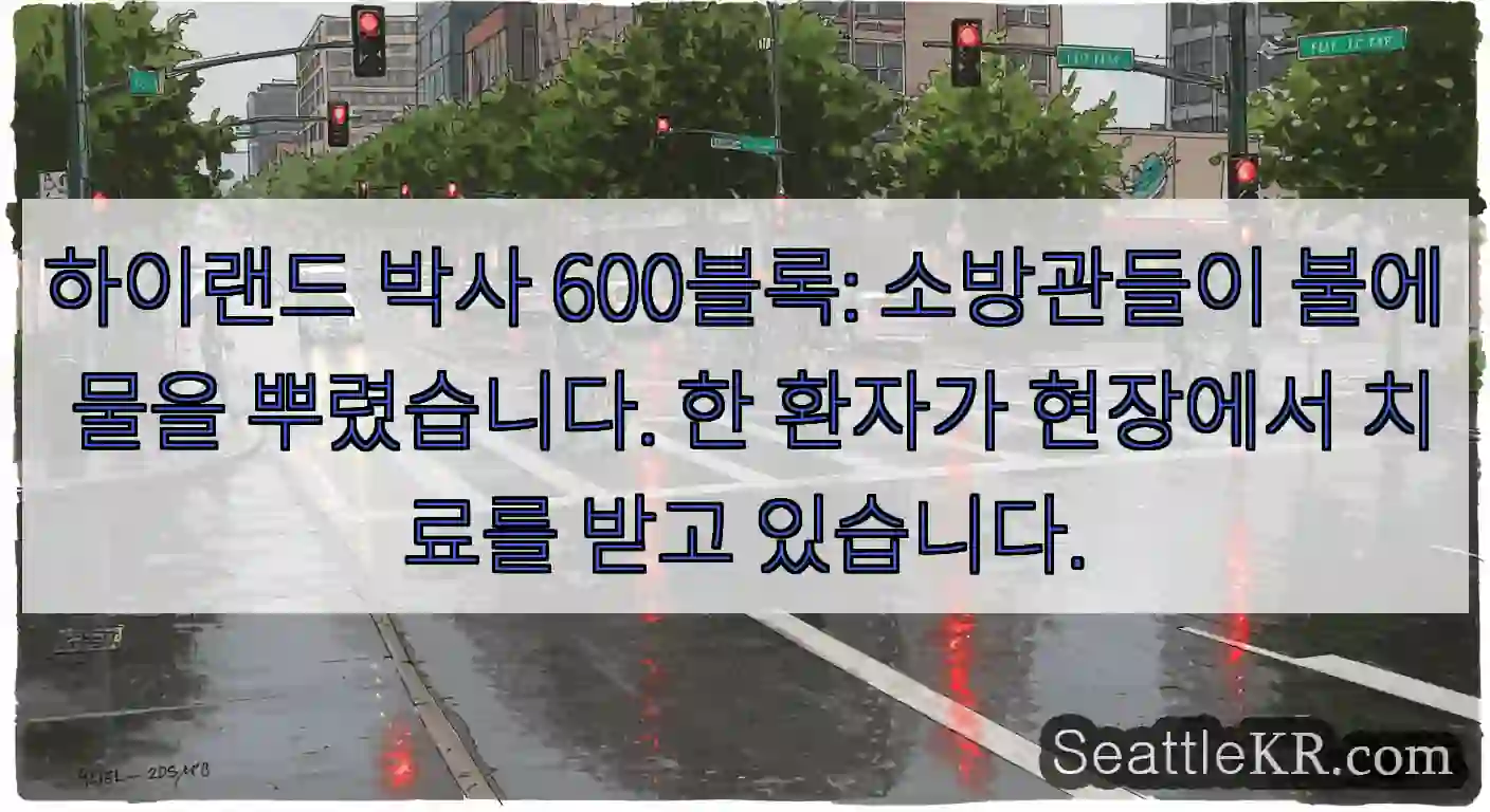 하이랜드 박사 600블록: 소방관들이 불에 물을 뿌렸습니다. 한 환자가 현장에서 치료를