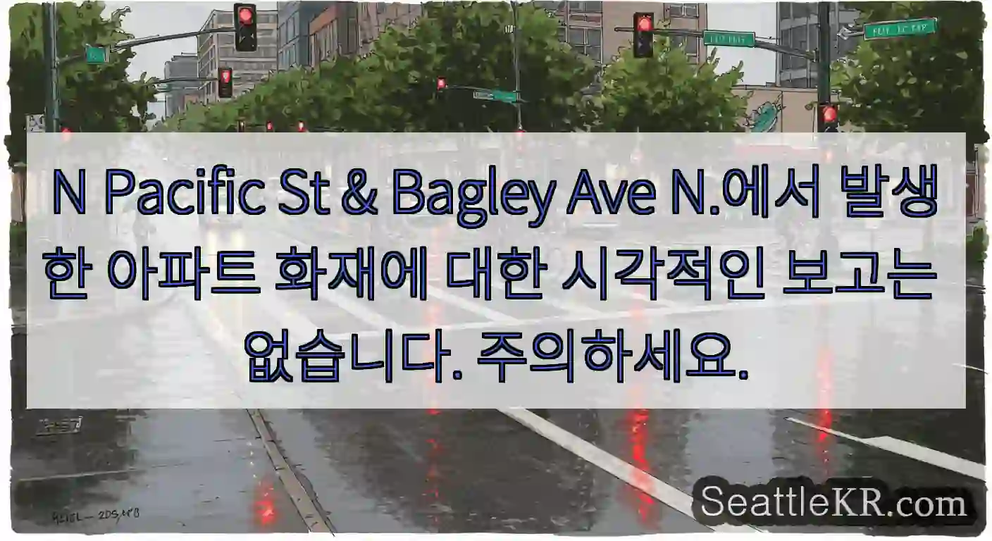 N Pacific St & Bagley Ave N.에서 발생한 아파트 화재에 대한