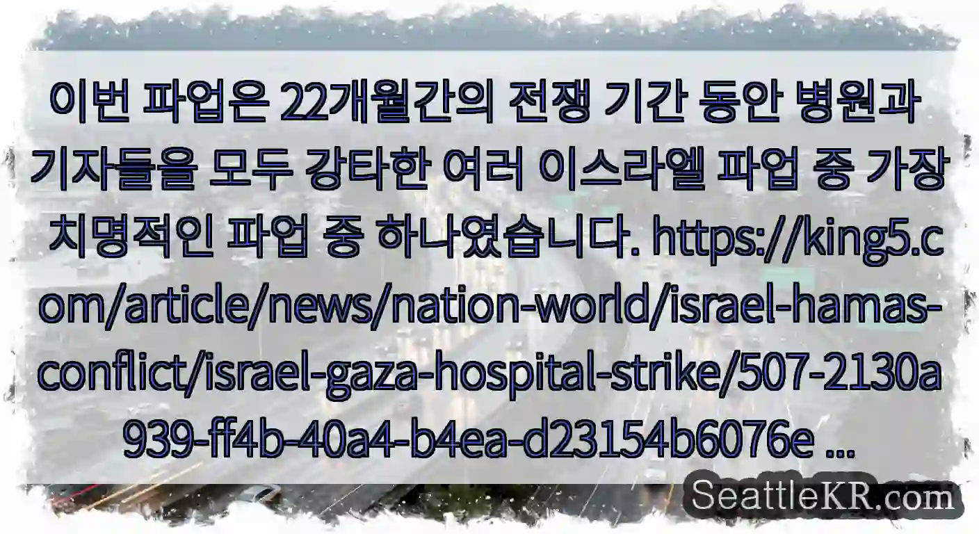 이번 파업은 22개월간의 전쟁 기간 동안 병원과 기자들을 모두 강타한 여러 이스라엘 파업