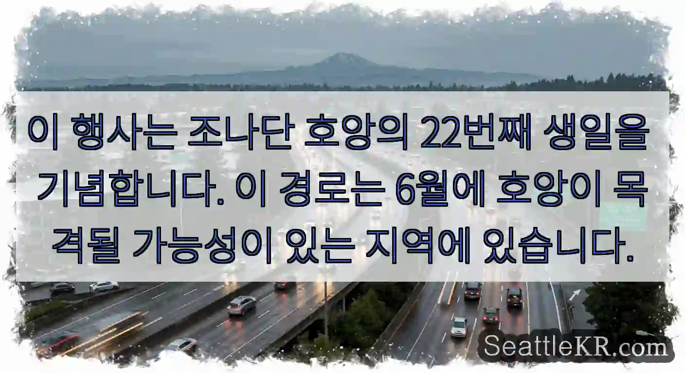 이 행사는 조나단 호앙의 22번째 생일을 기념합니다. 이 경로는 6월에 호앙이 목격될