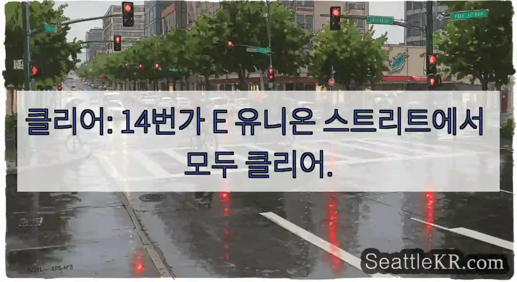 클리어: 14번가 E 유니온 스트리트에서 모두 클리어.