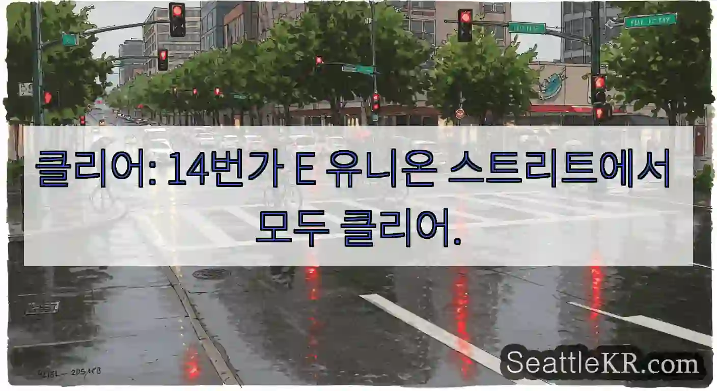 클리어: 14번가 E 유니온 스트리트에서 모두 클리어.