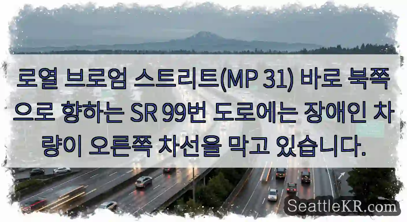 로열 브로엄 스트리트(MP 31) 바로 북쪽으로 향하는 SR 99번 도로에는 장애인