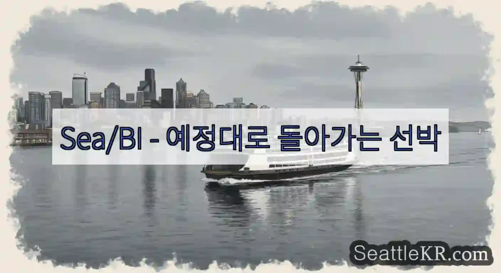 Sea/BI - 예정대로 돌아가는 선박