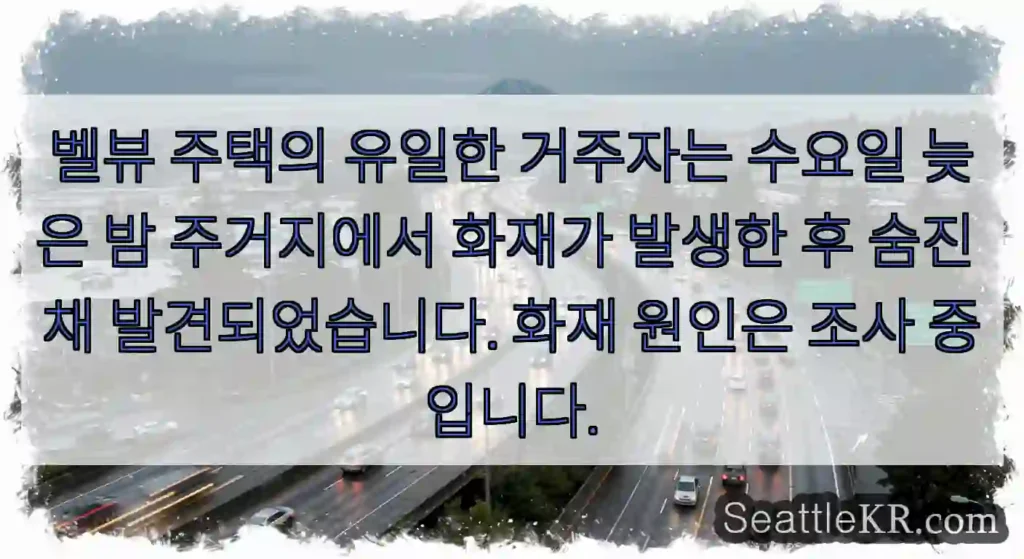 벨뷰 주택의 유일한 거주자는 수요일 늦은 밤 주거지에서 화재가 발생한 후 숨진 채