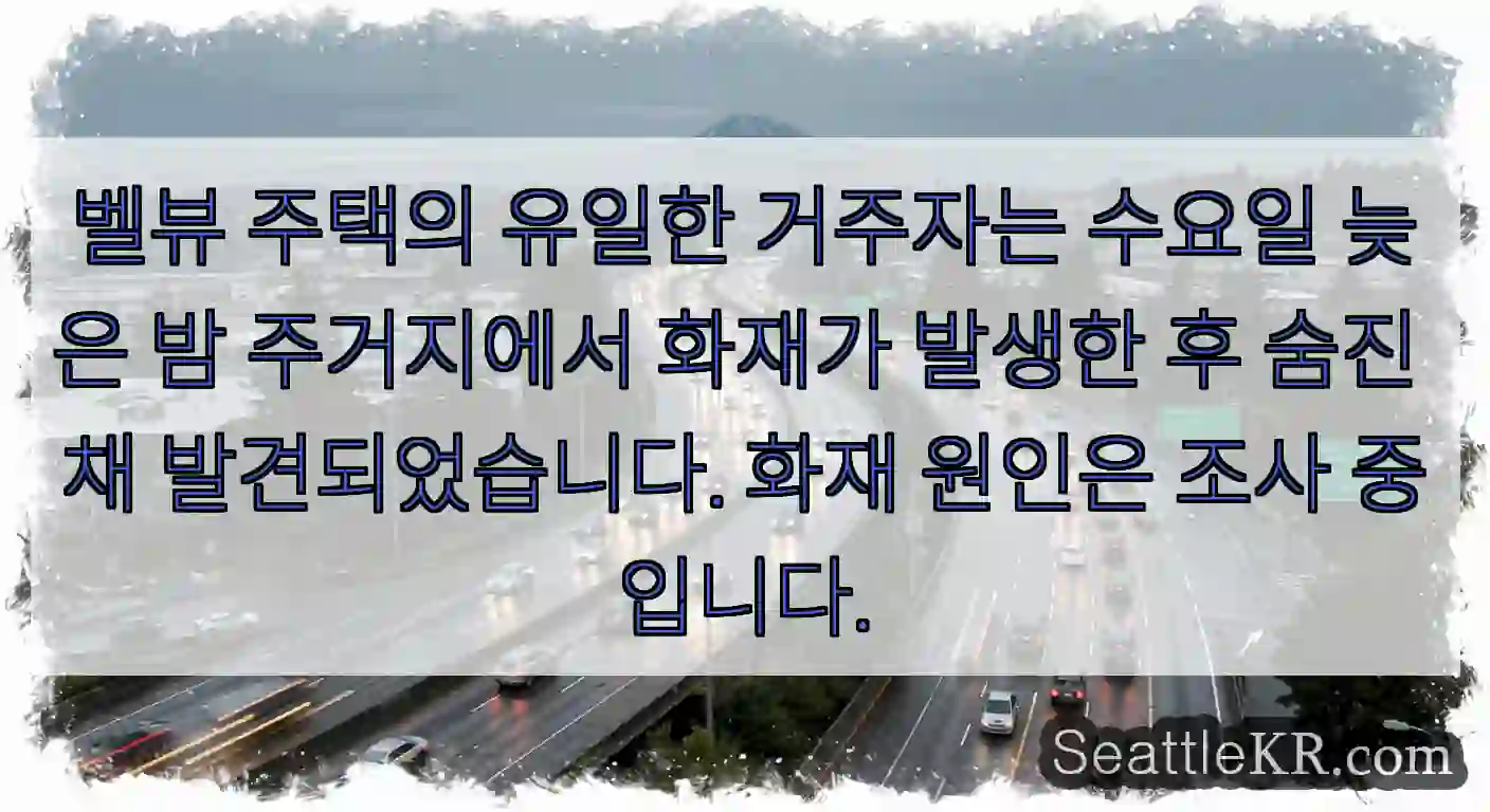 벨뷰 주택의 유일한 거주자는 수요일 늦은 밤 주거지에서 화재가 발생한 후 숨진 채