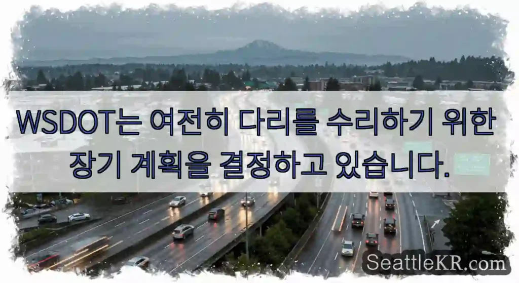 WSDOT는 여전히 다리를 수리하기 위한 장기 계획을 결정하고 있습니다.