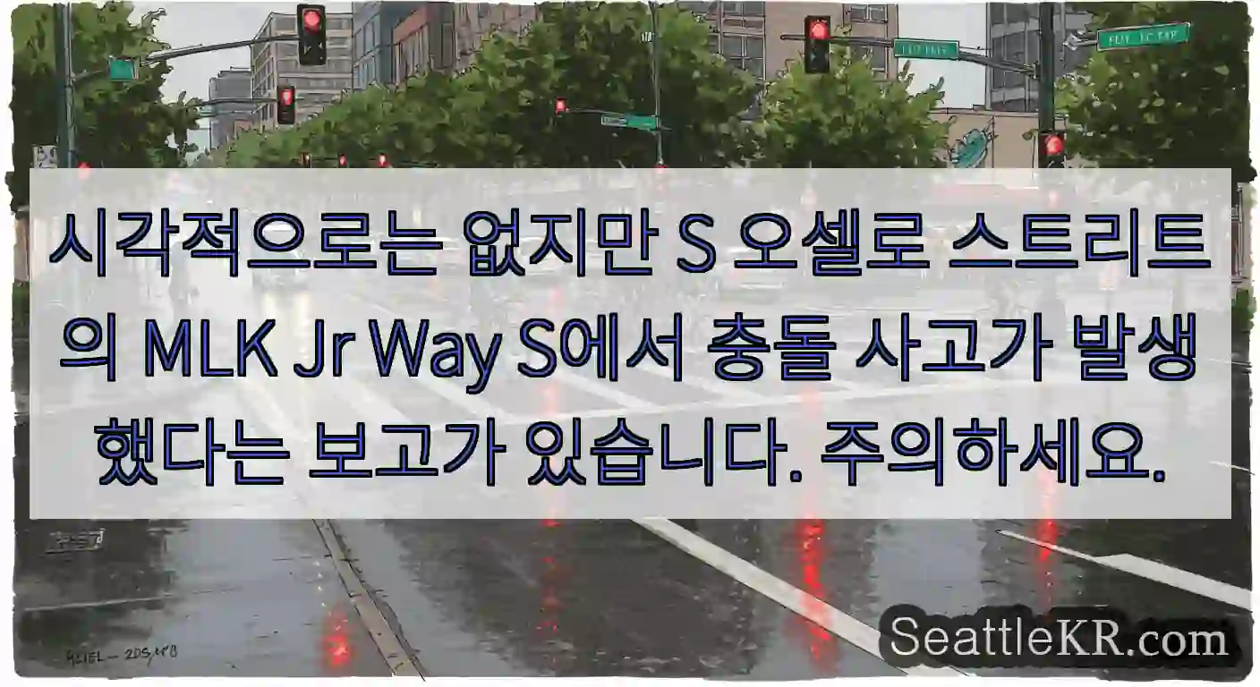 시각적으로는 없지만 S 오셀로 스트리트의 MLK Jr Way S에서 충돌 사고가