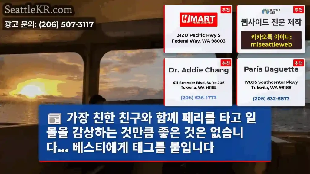 가장 친한 친구와 함께 페리를 타고 일몰을 감상하는 것만큼 좋은 것은 없습니다...