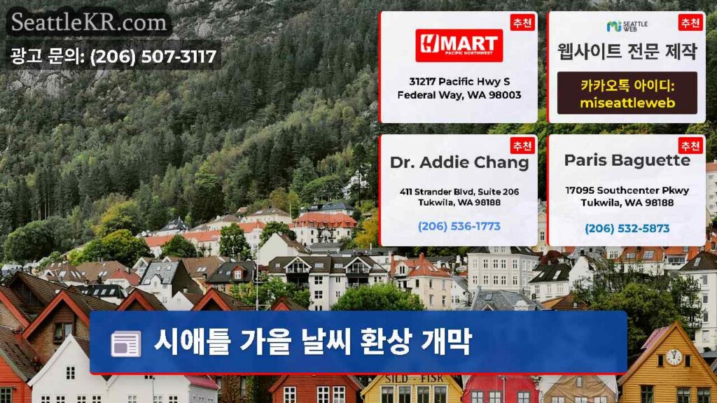 시애틀 가을 날씨 환상 개막
