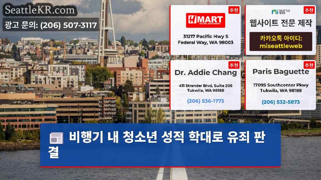 비행기 내 청소년 성적 학대로 유죄 판결