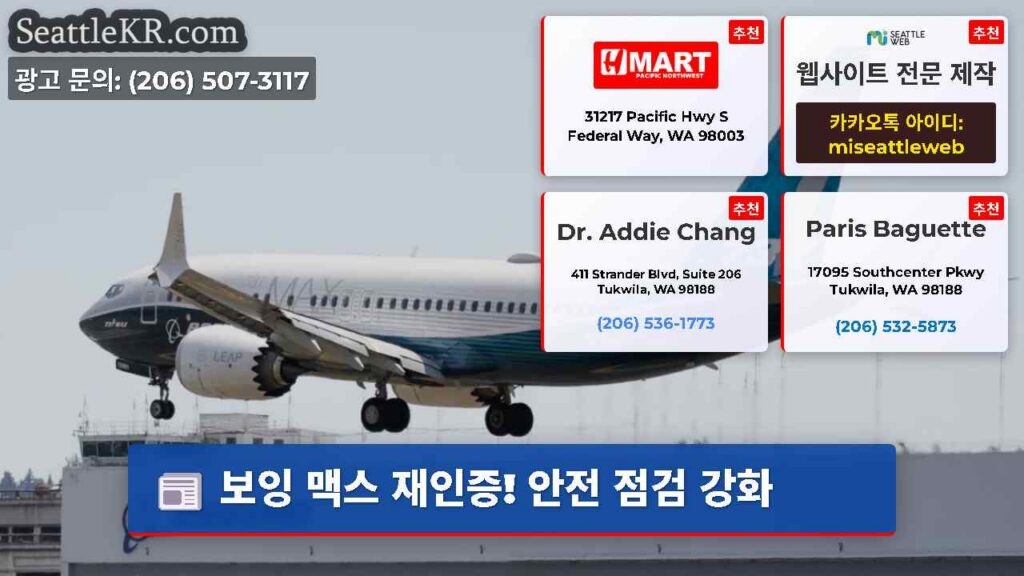 보잉 맥스 재인증! 안전 점검 강화