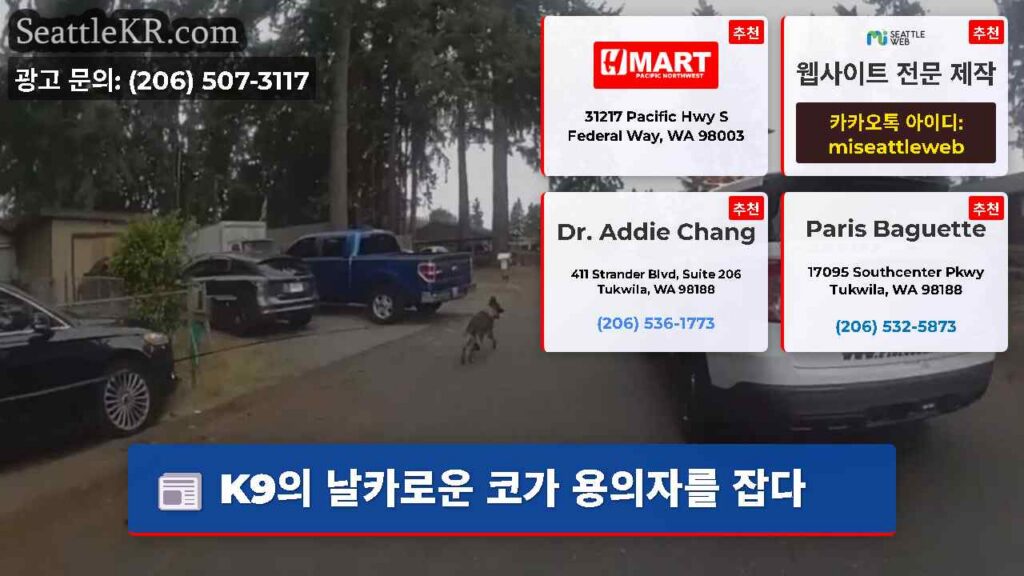 K9의 날카로운 코가 용의자를 잡다