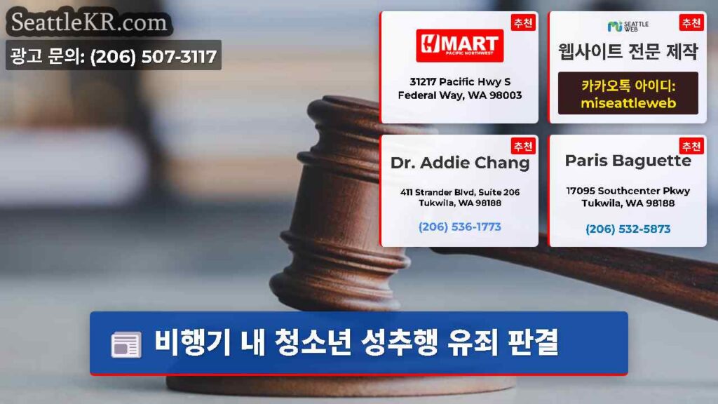 비행기 내 청소년 성추행 유죄 판결