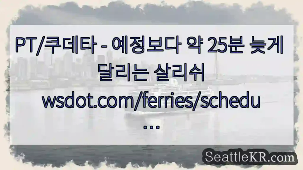 PT/쿠데타 - 예정보다 약 25분 늦게 달리는