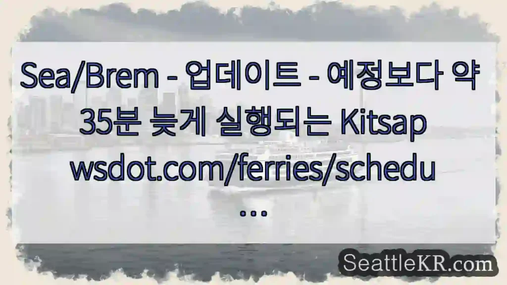 Sea/Brem - 업데이트 - 예정보다 약 35분 늦게 실행되는