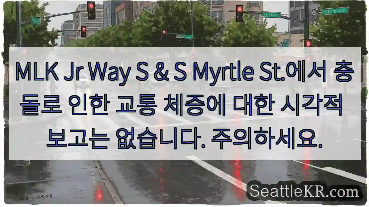 MLK Jr Way S & S Myrtle St.에서 충돌로 인한 교통 체증에 대한