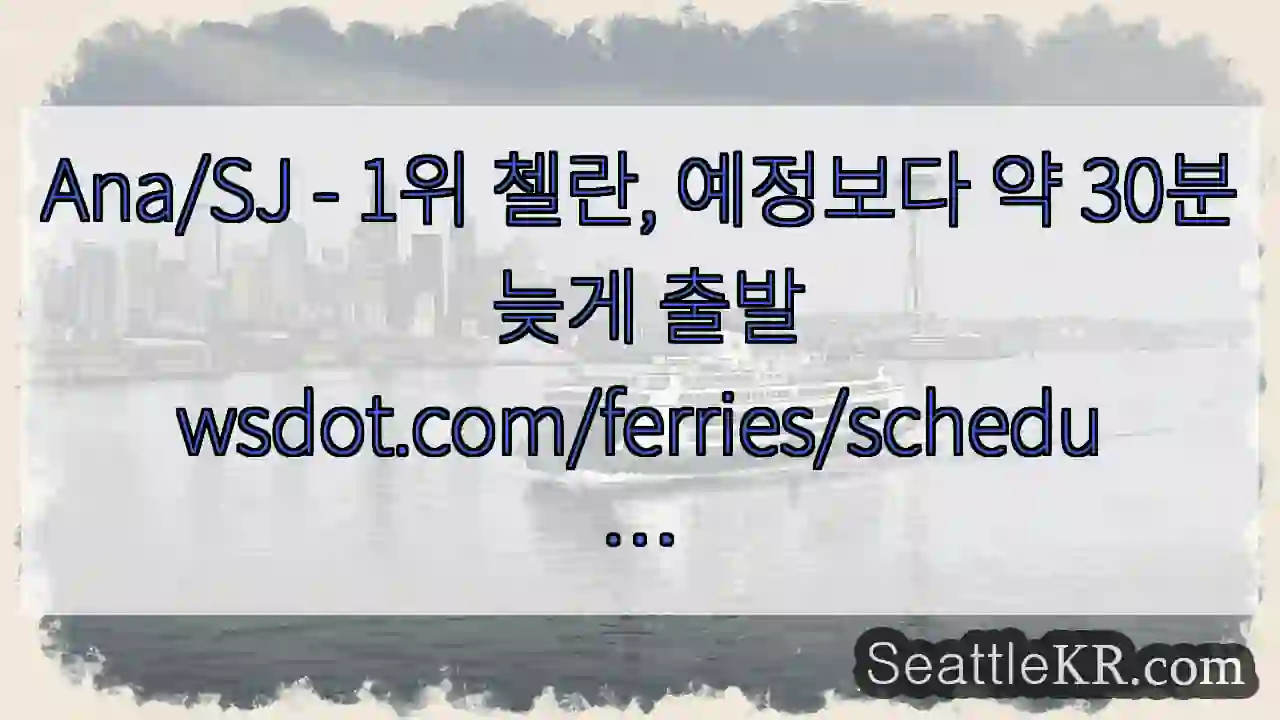Ana/SJ - 1위 첼란, 예정보다 약 30분 늦게