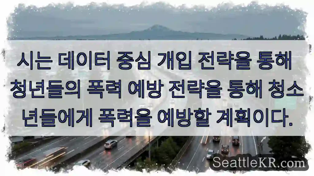 시는 데이터 중심 개입 전략을 통해 청년들의 폭력 예방 전략을 통해 청소년들에게 폭력을