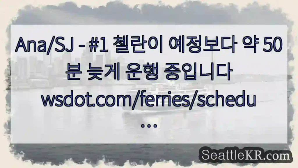 Ana/SJ - #1 첼란이 예정보다 약 50분 늦게 운행