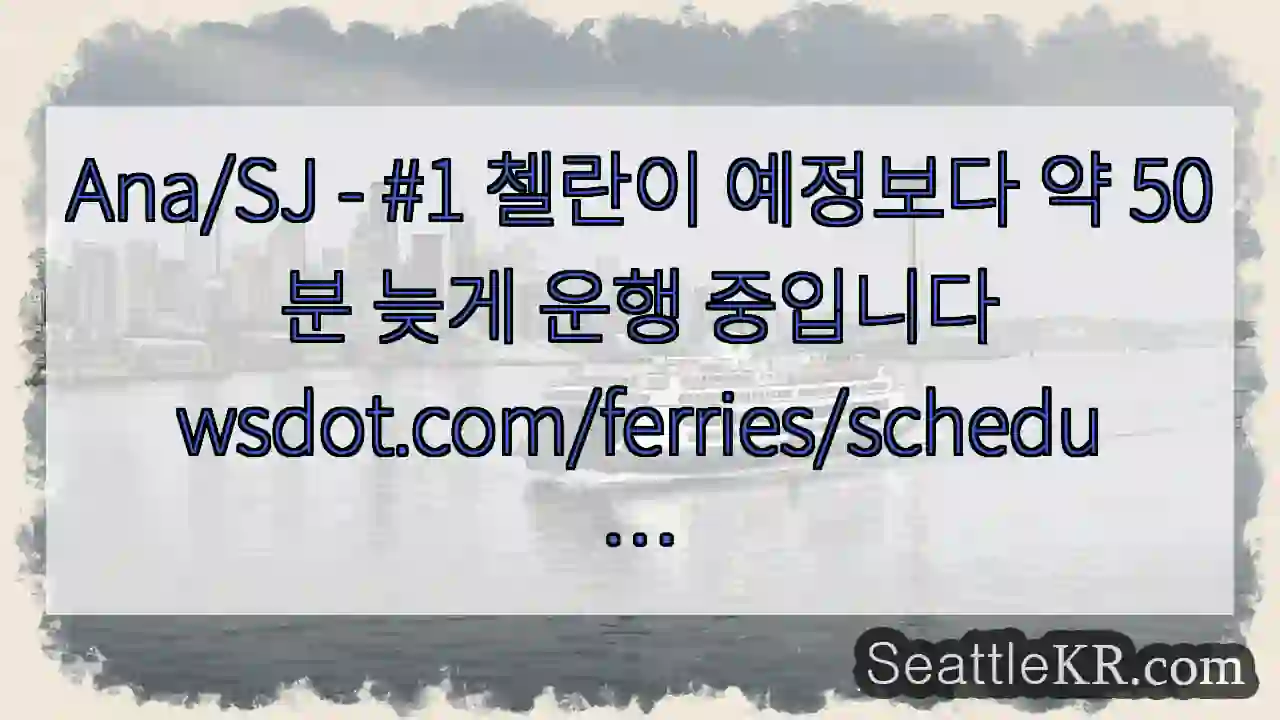 Ana/SJ - #1 첼란이 예정보다 약 50분 늦게 운행