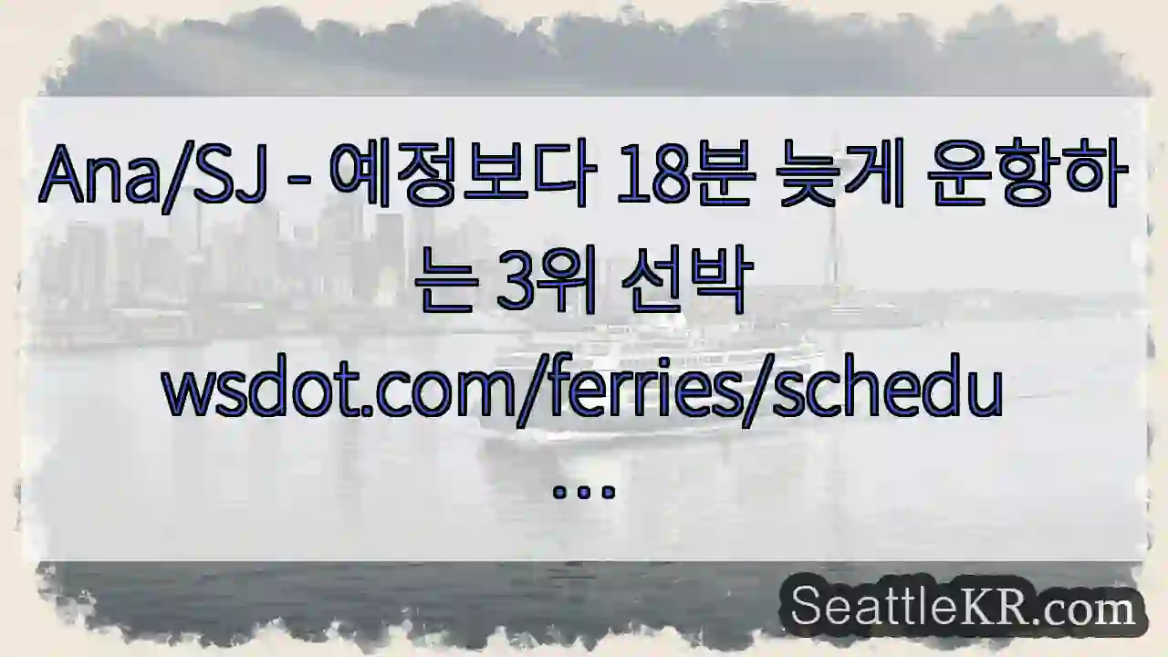 Ana/SJ - 예정보다 18분 늦게 운항하는 3위