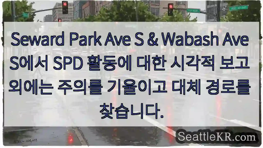 Seward Park Ave S & Wabash Ave S에서 SPD 활동에 대한 시각적