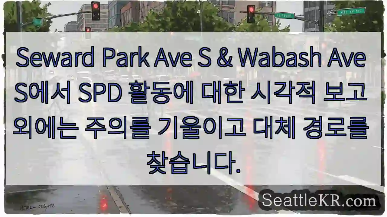 Seward Park Ave S & Wabash Ave S에서 SPD 활동에 대한 시각적