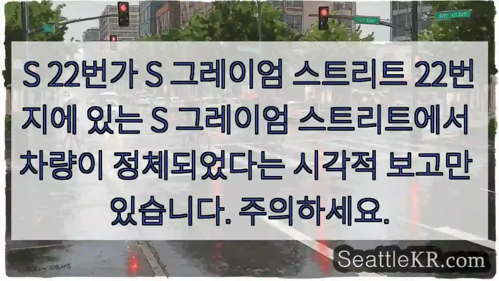 S 22번가 S 그레이엄 스트리트 22번지에 있는 S 그레이엄 스트리트에서 차량이